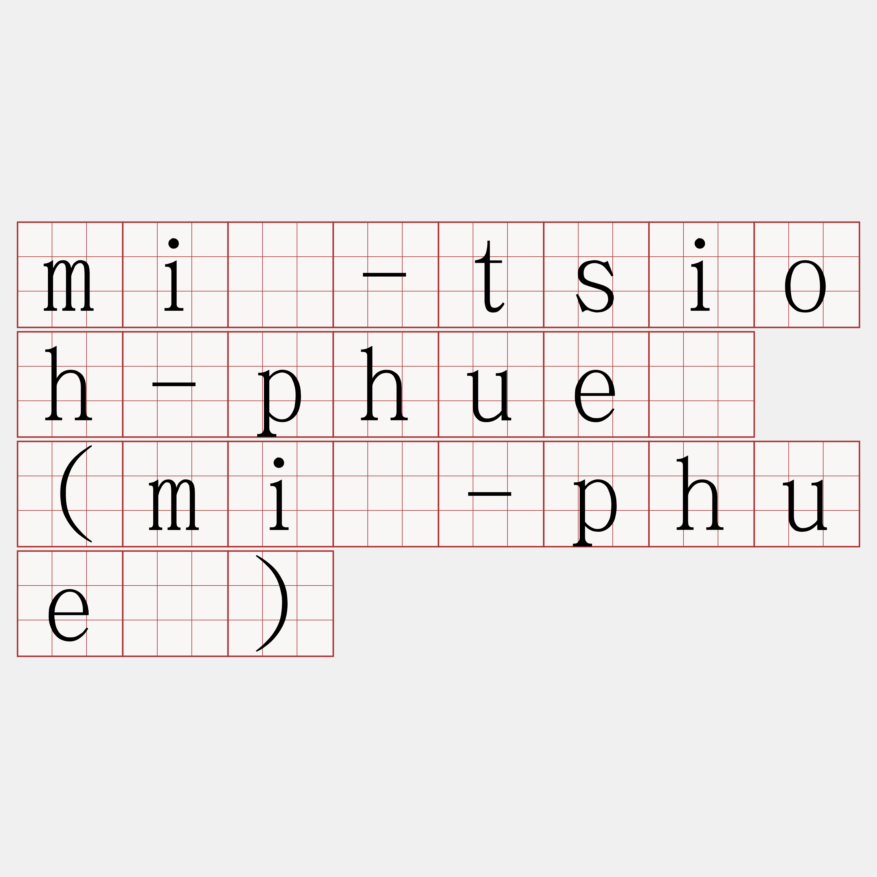 mî-tsioh-phuē (mî-phuē)